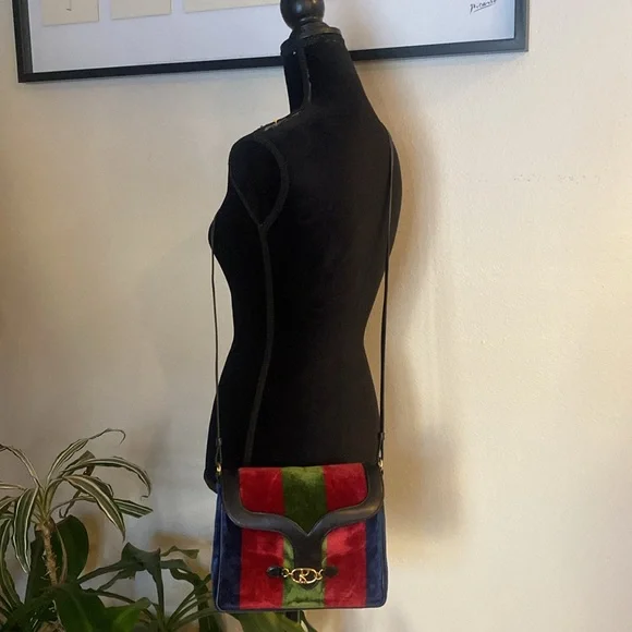 Roberta di Camerino cross body Multicolor velvet leather - Picture 15 of 17